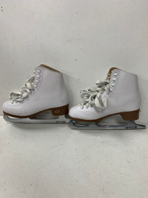 Vist Large View of Product Image Which is Used Riedell RIEDELL Girls Figure Skate White Junior 03