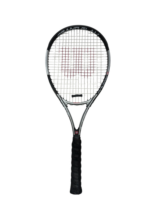 Vist Large View of Product Image Which is Used Wilson GRAND SLAM Adult Tennis Racquet Black Unknown