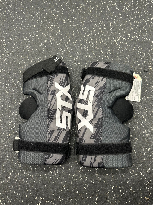 Vist Large View of Product Image Which is Used STX STALLION 75 Lacrosse Arm Pads/Guards Black MD