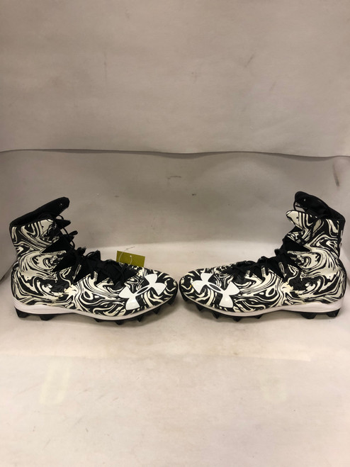 Used Under Armour Adult FB Cleats Black And White Senior 13 11897-S000144094 Vist Large View of Product Image Which is Used Under Armour Adult FB Cleats Black And White Senior 13
