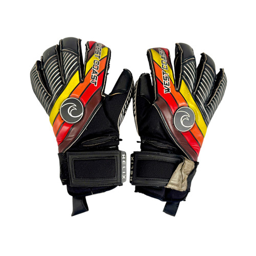 Vist Large View of Product Image Which is Used WEST COAST HELIX Soccer Goalie Gloves Black 6 11506-S000271156