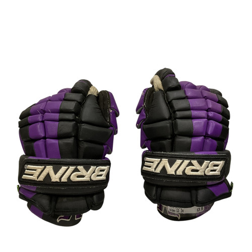 Used Brine DEFT Lacrosse Gloves Mens Purple 13" 11813-S000318411