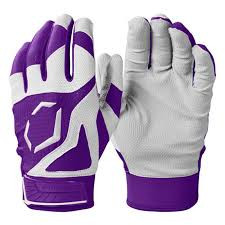 Vist Large View of Product Image Which is New EVOSHIELD SRZ 1 BATTING GLOVE PURPLE AD SM