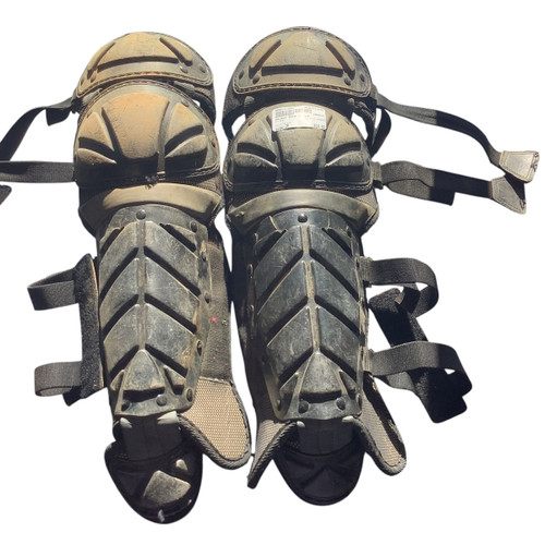 Vist Large View of Product Image Which is Used Adidas SHIN GUARDS Catchers Leg Guards Black Junior