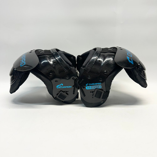 Vist Large View of Product Image Which is Used Champro SCORPION FB Shoulder Pads Black XS