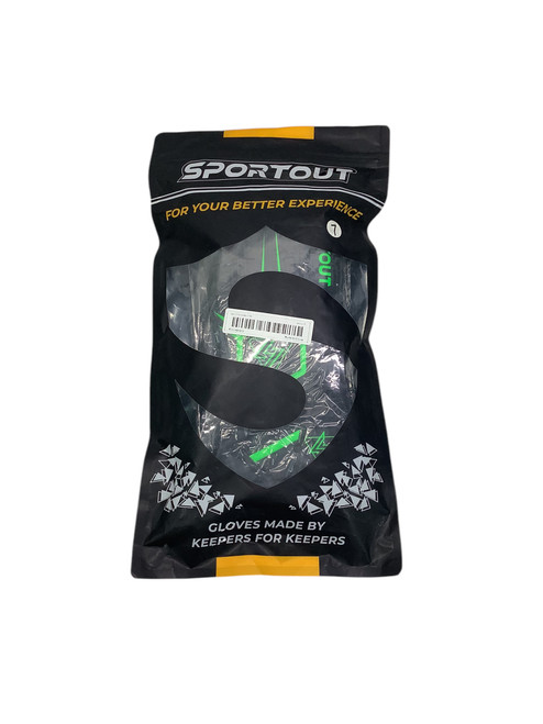 Vist Large View of Product Image Which is Used SPORTOUT SIZE 7 Soccer Goalie Gloves Black And Neon Green 7 11347-S000236793