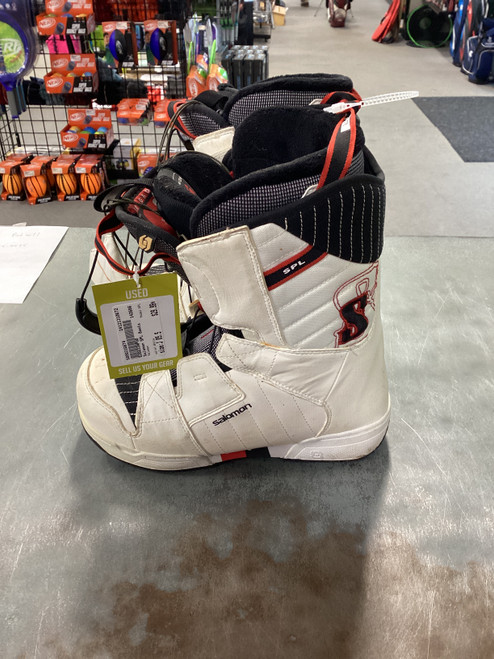 Used Salomon SPL Boys Snowboard Boots White Junior 05.5 10672-S000316674
