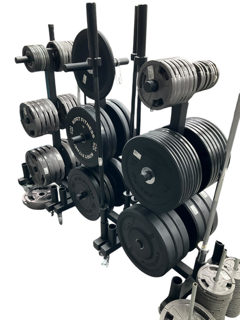 Vist Large View of Product Image Which is New OLY PLATE/BAR RACK WHEELED
