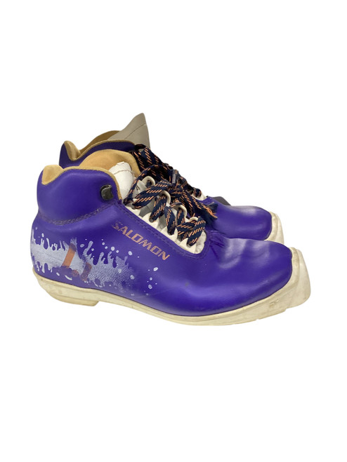 Vist Large View of Product Image Which is Used Salomon Girls SNS XC Ski Boots Purple JR-03