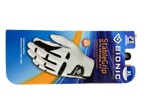 Vist Large View of Product Image Which is Used BIONIC STABLEGRIP Mens Golf Glove White XL 11613-S000150807