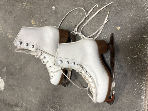 Vist Large View of Product Image Which is Used Jackson GLACIER 120 Girls Figure Skate White Youth 13.0