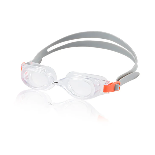 Vist Large View of Product Image Which is New Speedo Junior Hydrospex Print Swim Goggles- Silver/Orange