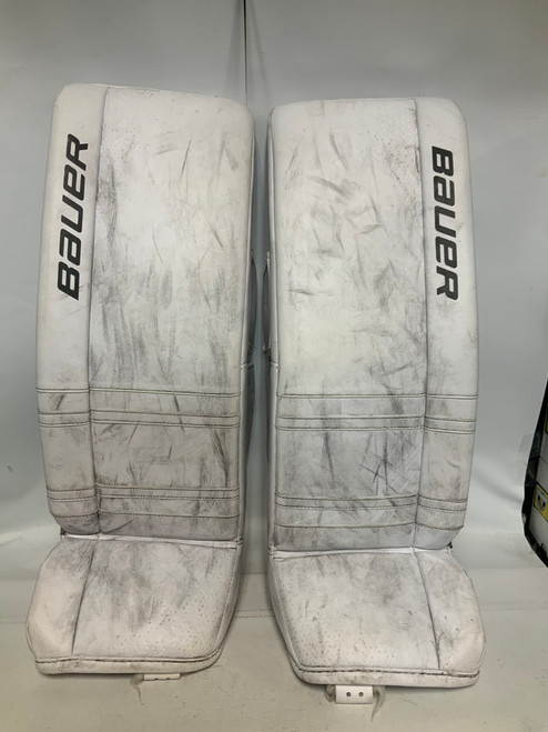 Vist Large View of Product Image Which is Used Bauer GSX Goalie Leg Pads Inter White 31"