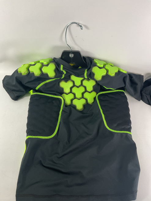 Vist Large View of Product Image Which is Used Under Armour BLACK COMPRESSION FB Top Youth Black MD