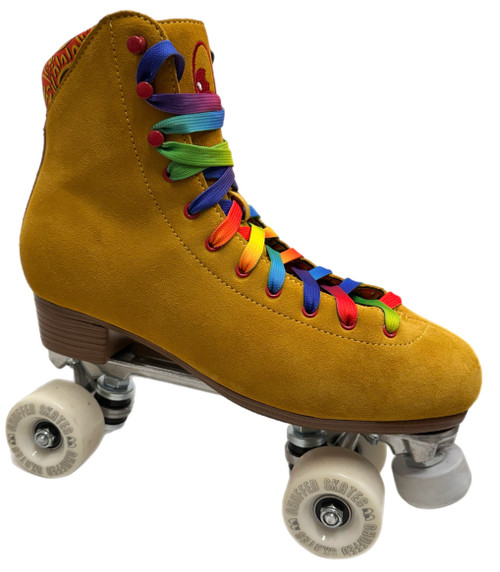 Used CHUFFED QUADS Senior Roller Quad Skates Gold Senior 10 11869-S000330729