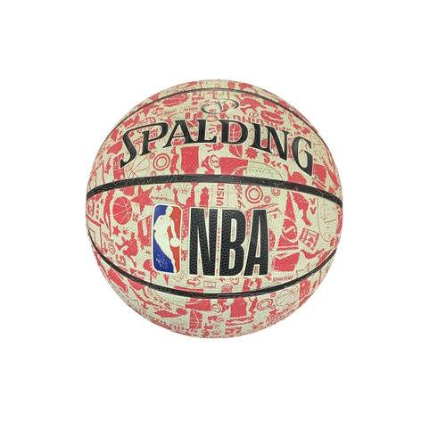Used Spalding Basketball Adult Outdoor White And Red 29 1/2" 11479-S000382435