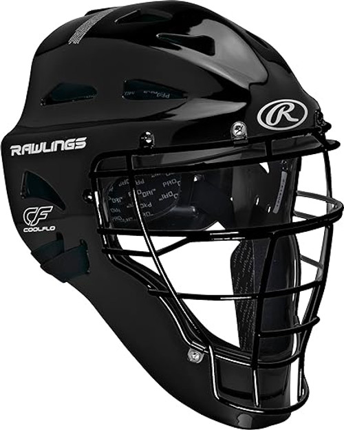 New Players Yth Catcher Helmet 11735-RAWCHPLYBLK Vist Large View of Product Image Which is New Players Yth Catcher Helmet