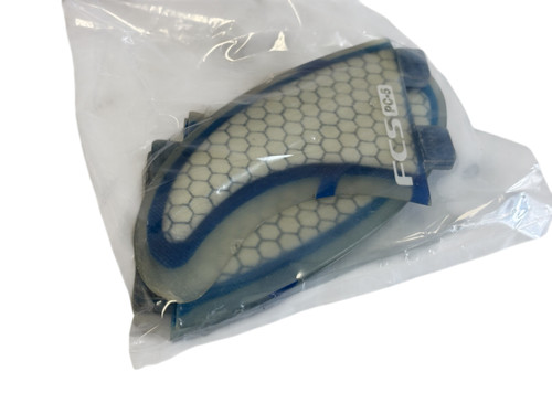 Vist Large View of Product Image Which is Used FCS FCS PC-5 BLUE/CLEAR THRUSTER Surfboard Fins Set - 3