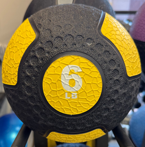 Vist Large View of Product Image Which is New Medicine Ball 6 lb Rubber Apollo Athletics
