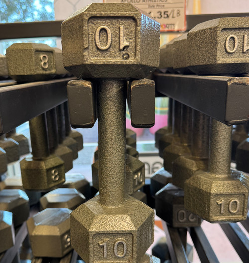 Vist Large View of Product Image Which is New Hex DB 10 lb Cast Iron Apollo Athletics