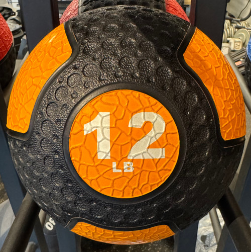 Vist Large View of Product Image Which is New Medicine Ball 12 lb Rubber Apollo Athletics