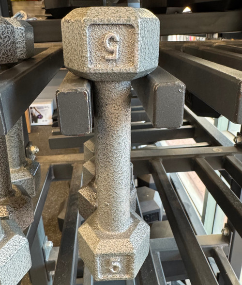 Vist Large View of Product Image Which is New Hex DB 5 lb Cast Iron Apollo Athletics