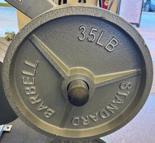 Vist Large View of Product Image Which is New Olympic Plate 35 lb Grey Apollo Athletics