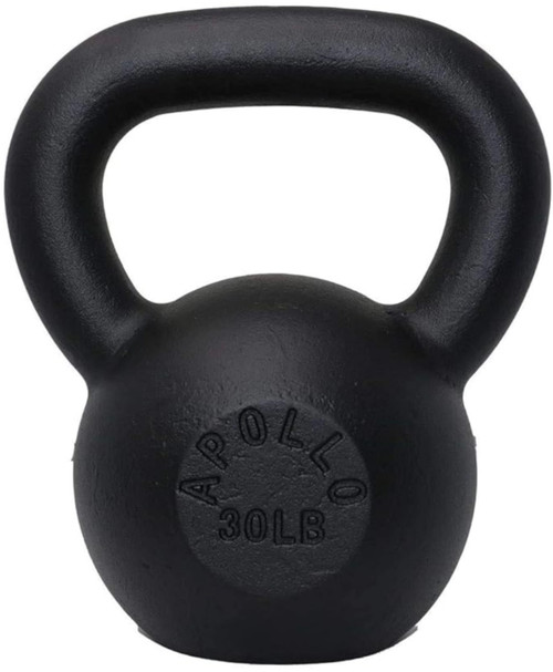 New Kettlebell 30 lb 1-Piece Solid Cast Iron Apollo Athletics 11286-USAKB-030