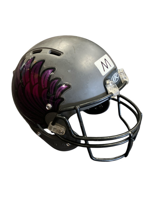 Vist Large View of Product Image Which is Used Rawlings USED HELMET FB Helmet Grey MD