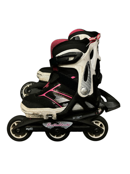 Vist Large View of Product Image Which is Used Rollerblade ROLLERBLADE ADJ. WHITE/PINK Junior Rec Fitness Skates White Adjustable