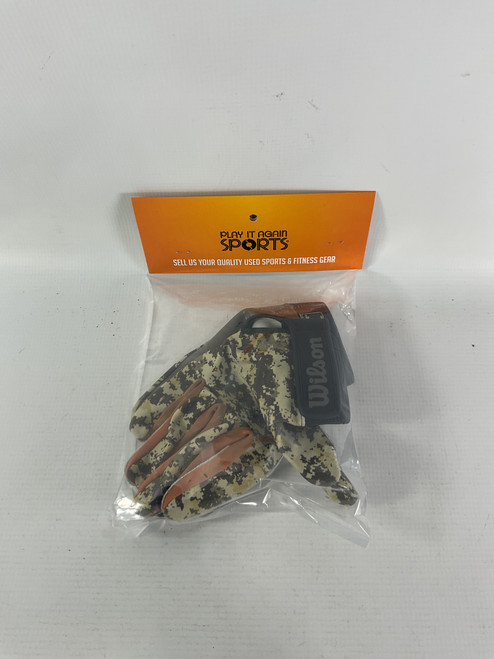 Used Wilson CAMO FOOTBALL GLOVE FB Gloves Brown LG 11834-S000029561
