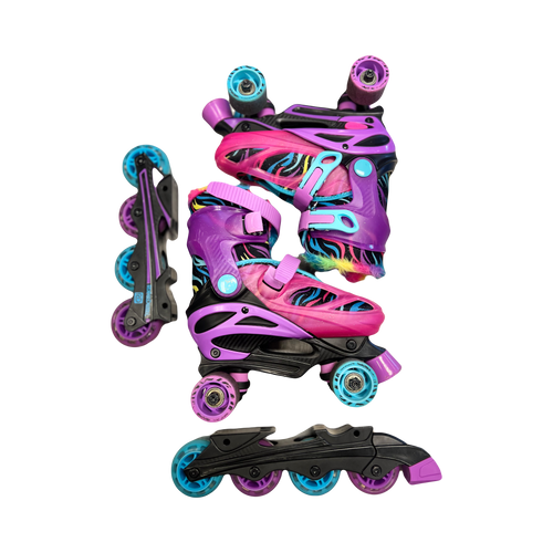 Used RollerDerby Junior Roller Quad Skates Purple Adjustable 11730-S000061856