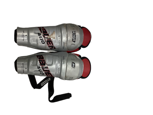 Vist Large View of Product Image Which is Used Bauer 400 Youth Shin Guards Grey 9" 11613-S000151143