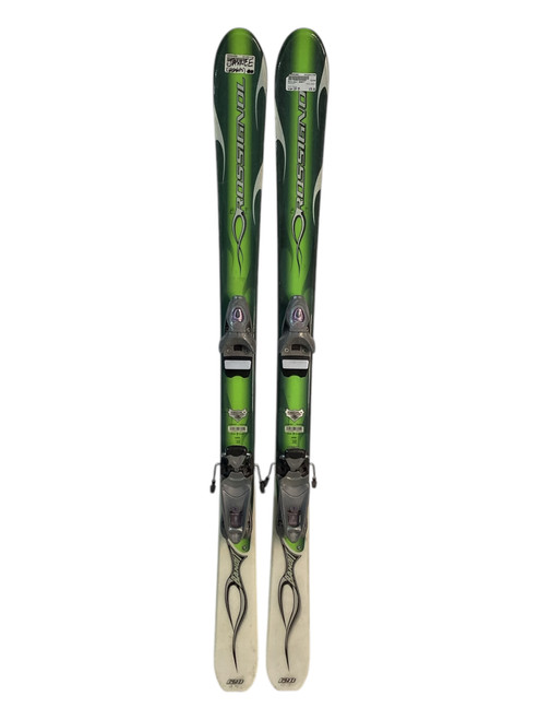 Vist Large View of Product Image Which is Used Rossignol BANDIT Boys DH Ski/Binding White 120 cm