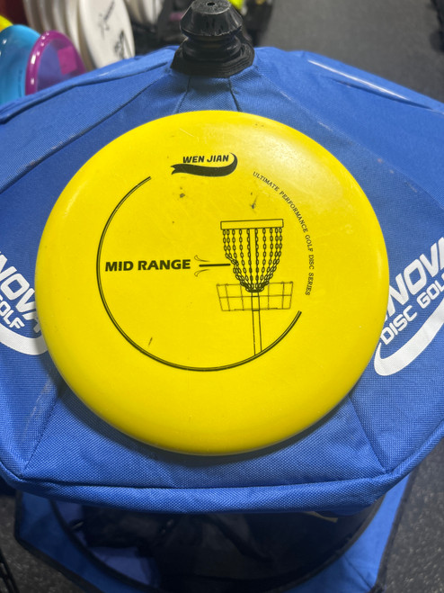 Vist Large View of Product Image Which is Used WEN JIAN Disc Golf Mid Range Yellow