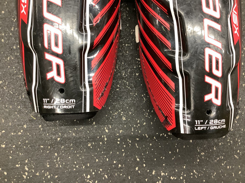 Vist Large View of Product Image Which is Used Bauer NSX SHIN GUARD Junior Shin Guards Black 11" 11162-S000420782