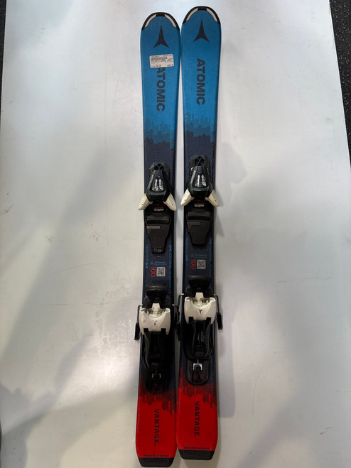 Vist Large View of Product Image Which is Used Atomic VANTAGE Boys DH Ski/Binding Navy Blue 100 cm