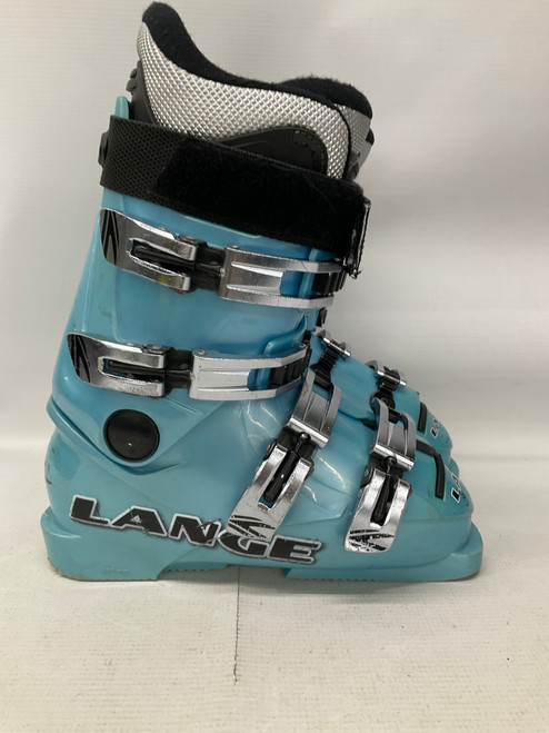 Used Lange WORLD CUP 70 TEAM Womens DH Ski Boot Turquoise 240 MP - J06 - W07 11836-S000021346