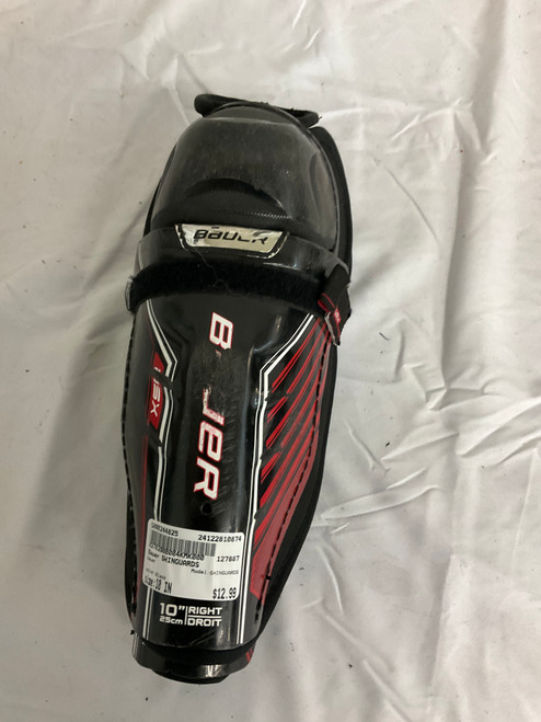 Vist Large View of Product Image Which is Used Bauer SHINGUARDS Junior Shin Guards Black 10" 10874-S000244825