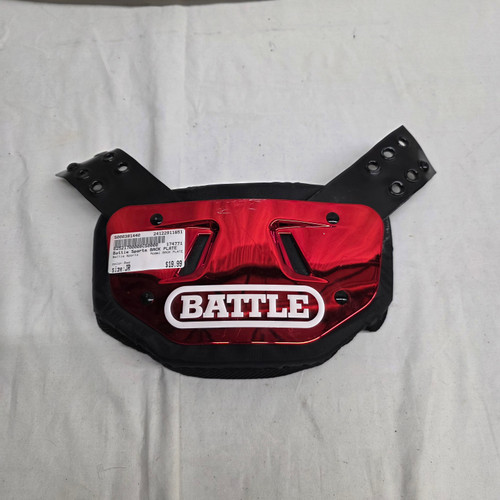 Used Battle Sports BACK PLATE FB Shoulder Pads Red Junior 11651-S000391440