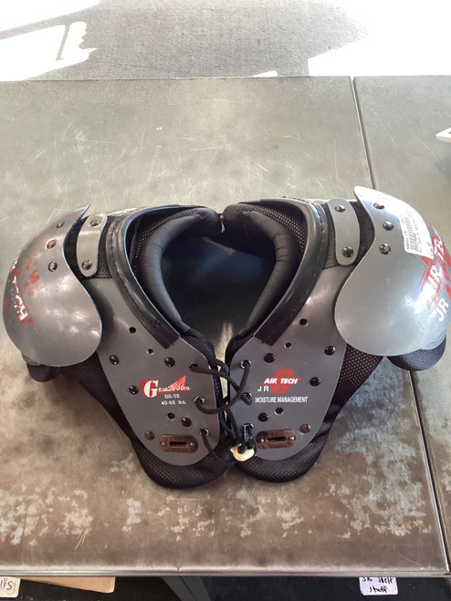 Used AIR TECH JR FB Shoulder Pads Grey MD 10672-S000317474
