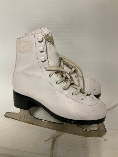 Vist Large View of Product Image Which is Used American Athletic WHITE Girls Figure Skate White Junior 02