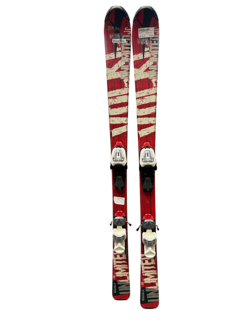 Vist Large View of Product Image Which is Used Volkl UNLIMITED JR Boys DH Ski/Binding Red 130 cm