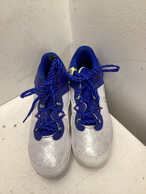 Vist Large View of Product Image Which is Used Under Armour BB/SB Cleats Navy Blue And Chrome Junior 05 11443-S000189659