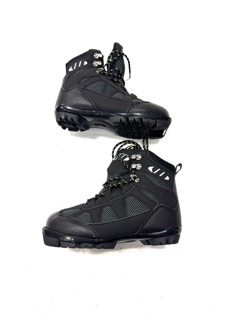 Vist Large View of Product Image Which is Used Whitewoods Boys NNN XC Ski Boots Black JR-01