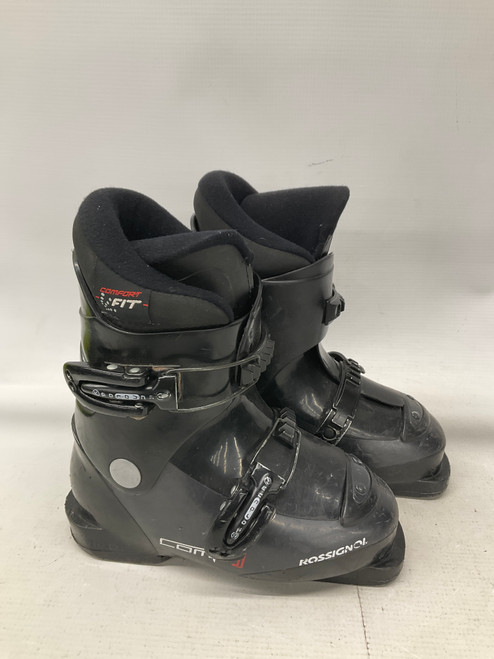 Used Rossignol COMP J Boys DH Ski Boot Black 185 MP - Y12 11836-S000021628