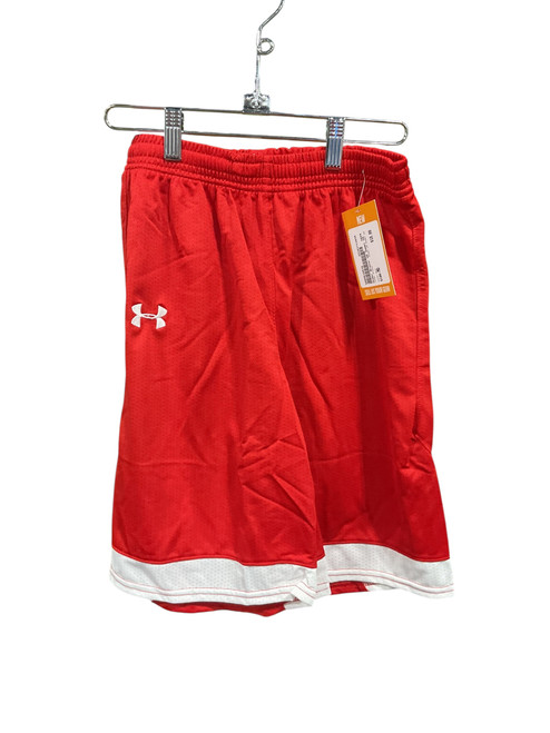 Vist Large View of Product Image Which is Used Under Armour UA SHORT YM Basketball Youth Bottom Red MD 11834-S000010580