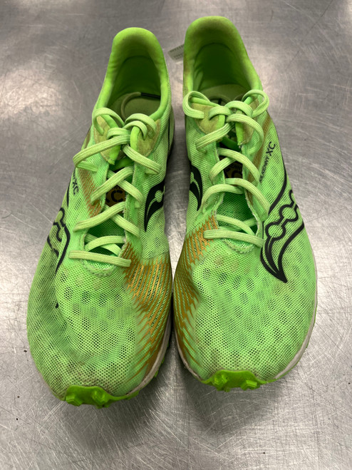 Vist Large View of Product Image Which is Used Saucony Track & Field Cleats Adult Green Senior 8.5