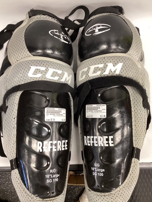 Vist Large View of Product Image Which is Used CCM REFEREE SHINGUARDS Referee Shin Guards 16" 11851-S000025995