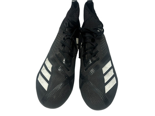 Used Adidas ADIZERO 5-STAR 7.0 MID B27977 Mens Football Cleats Black Size 11.5 11731-S000129755